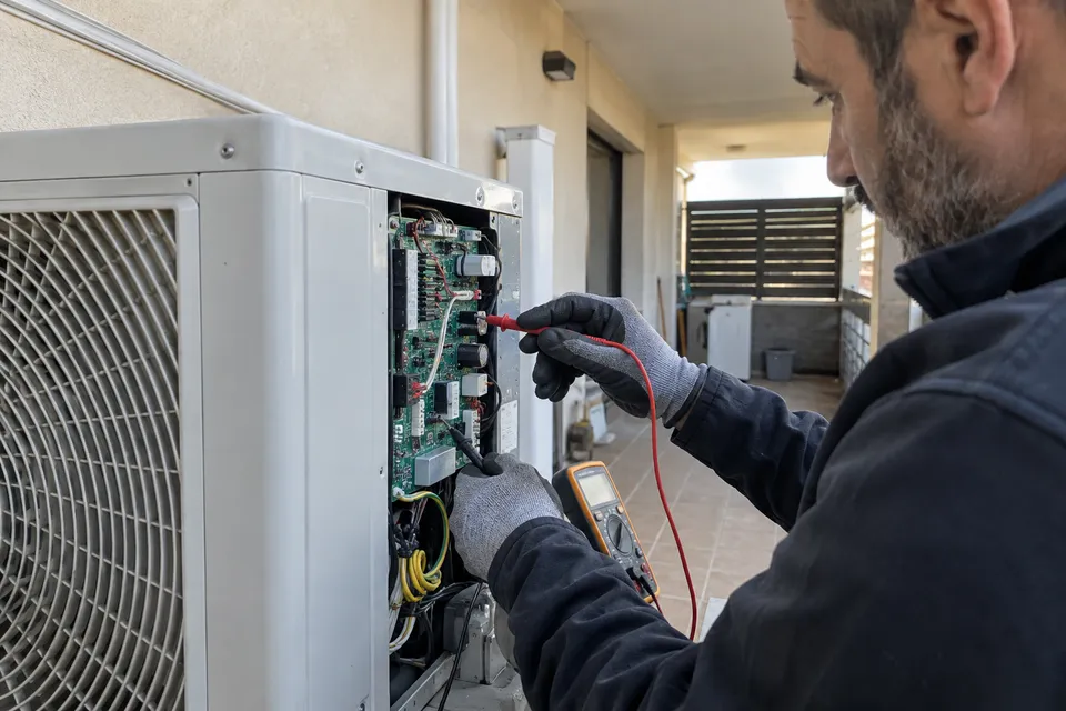 Comprobación de una placa electrónica de aire acondicionado