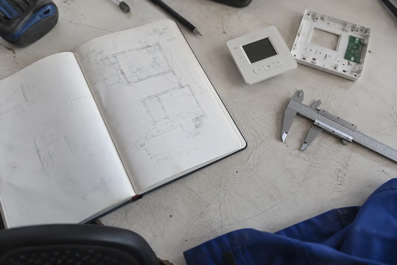 Cuaderno técnico y piezas de un termostato Cuaderno técnico y piezas de un termostato